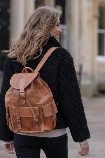 Large Leather Rucksack Berber Leather